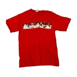 Vintage Peanuts Christmas Winter Snoopy T Shirt Men’s Size Medium